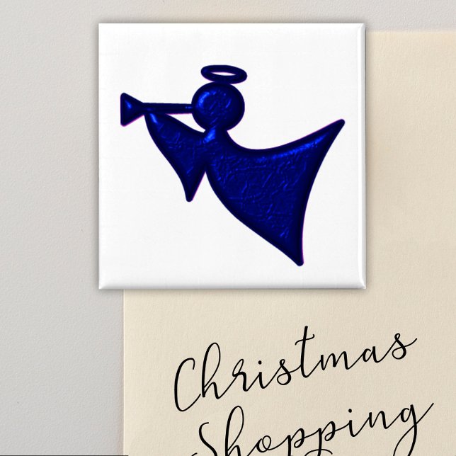 Imán Ángel de Navidades azules metálicos (Subido por el creador)
