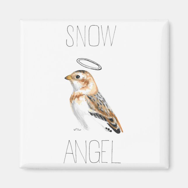 Imán Ángel de nieve (Bunting) (Frente)