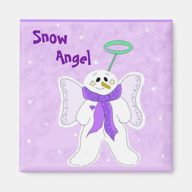 Imán Ángel de nieve púrpura (Frente)