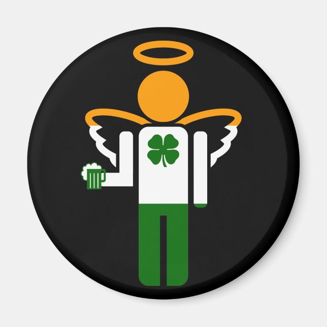 Imán ángel irlandés. (Frente)