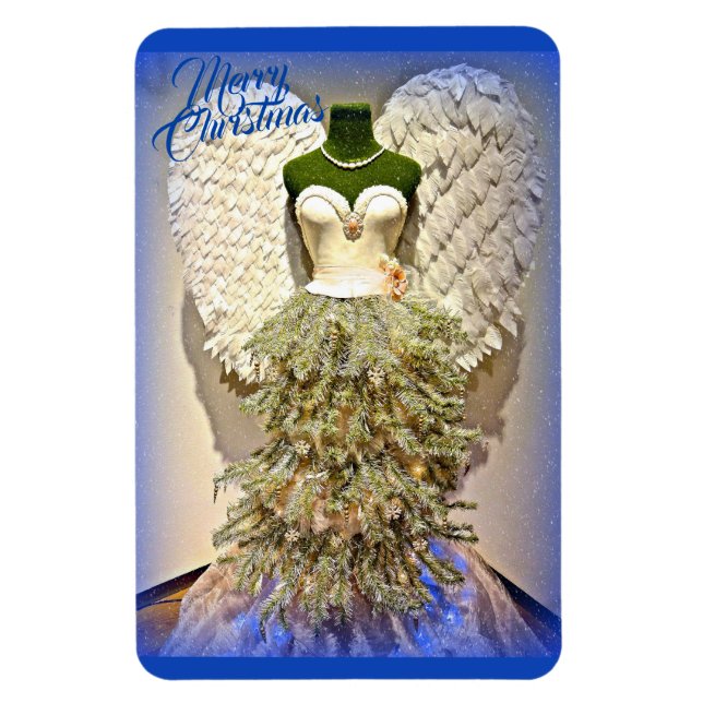 Imán Angel Mannequin Vestido Forma Árbol De Navidad (Vertical)