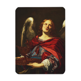 Imán Ángel sujetando el barco y la toalla