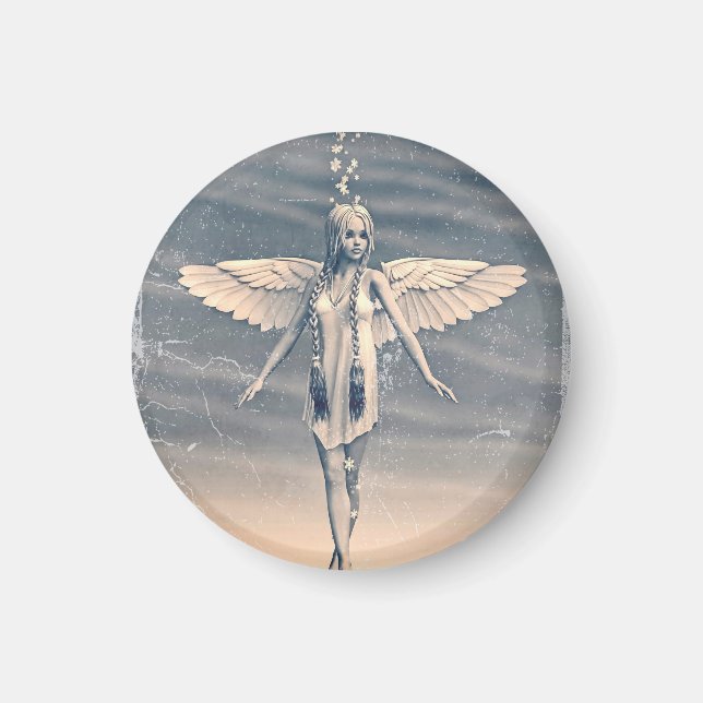 Imán Ángel ventilado bajo el arcoiris (Frente)