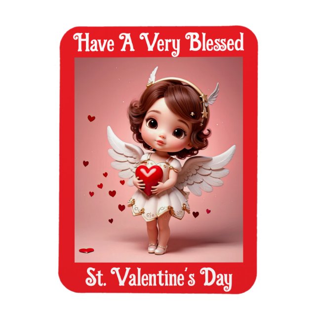 Imán Angel With Heart Flexible Photo Magnet (Vertical)