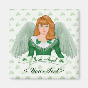 Imán Ángel y pancarta irlandeses