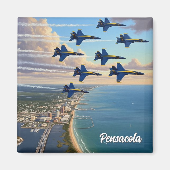 Imán Ángeles azules en Pensacola Florida (Frente)