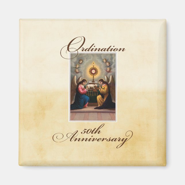 Imán Ángeles del 50° aniversario de la ordenación en el (Frente)