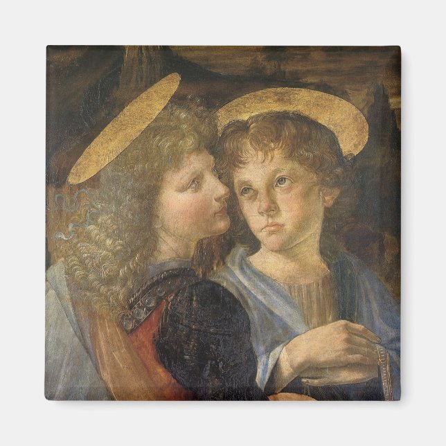 Imán Ángeles del Bautismo de Cristo de Leonardo da Vinc (Frente)
