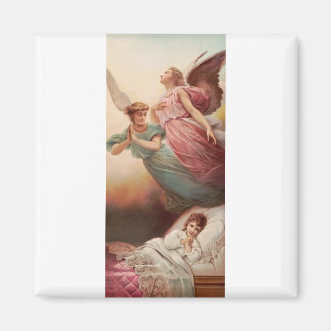 Imán Ángeles guardianes con niños (Frente)