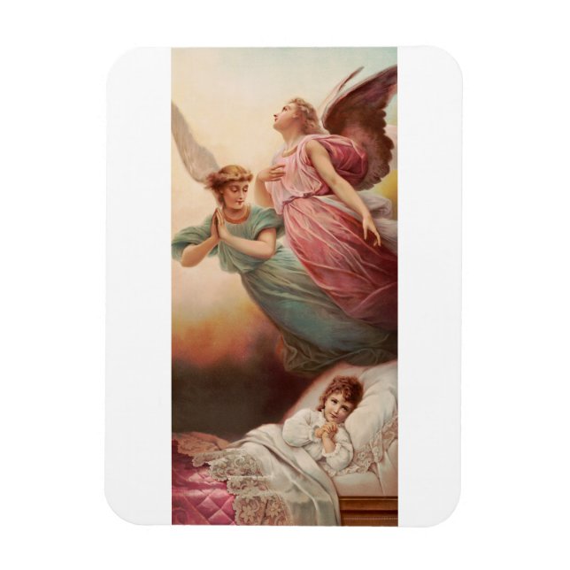 Imán Ángeles guardianes con niños (Vertical)