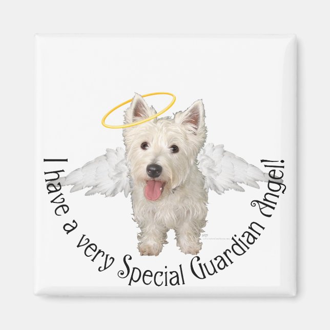 Imán Ángeles Guardianes Westie (Frente)