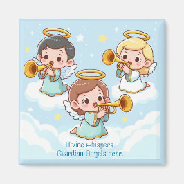 Imán Angels de Guardian de árboles jugando trompetas