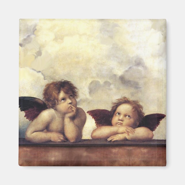 Imán ANGELS / Winged Cherub Raffaello Sanzio Magnet (Frente)