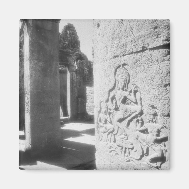 Imán Angkor Cambodia, Apsara tallando el Bayón 2 (Frente)