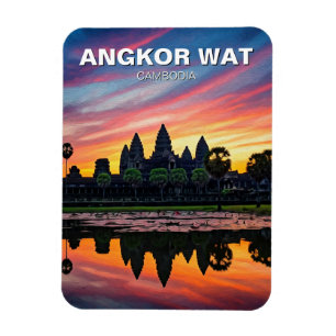 Imán Angkor Wat Cambodia Sunset