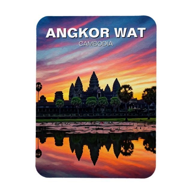 Imán Angkor Wat Cambodia Sunset (Vertical)