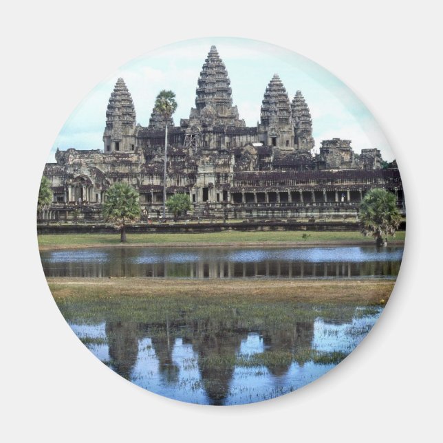 Imán Angkor Wat Camboya Fotografía de viaje por templo (Frente)