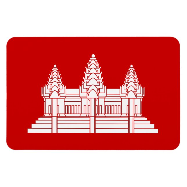 Imán Angkor Wat Camboyan / Bandera Jemer (Horizontal)