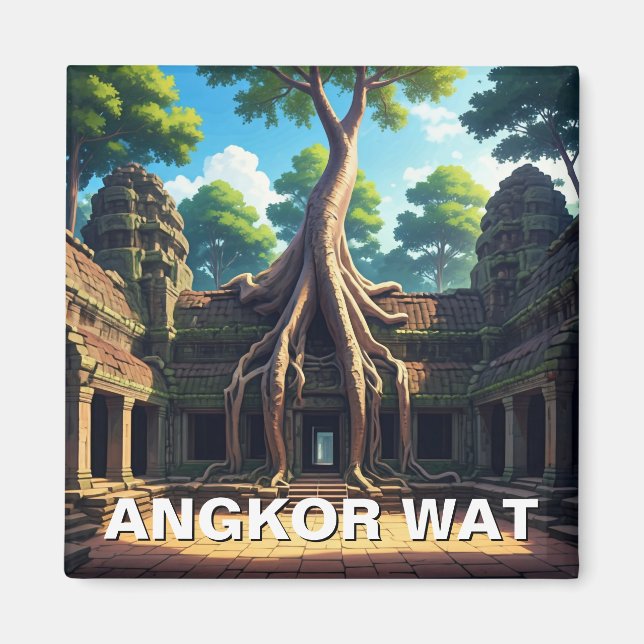 Imán Angkor Wat Temple Tree Camboya (Frente)