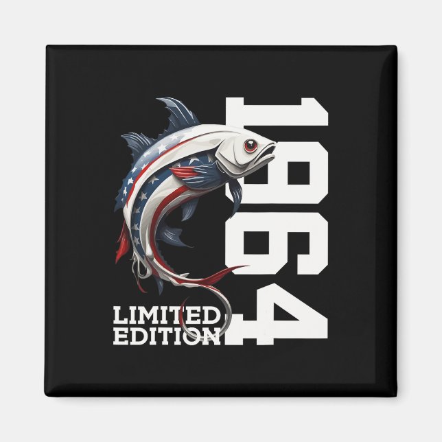 Imán Angler 61st Birthday Fishing Limited Edition 1964 (Frente)