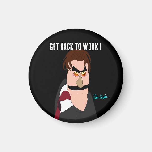 Imán Angry boss - Get back to work ! puppet (Frente)
