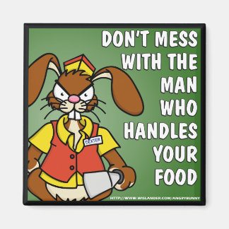 Imán Angry Bunny Food