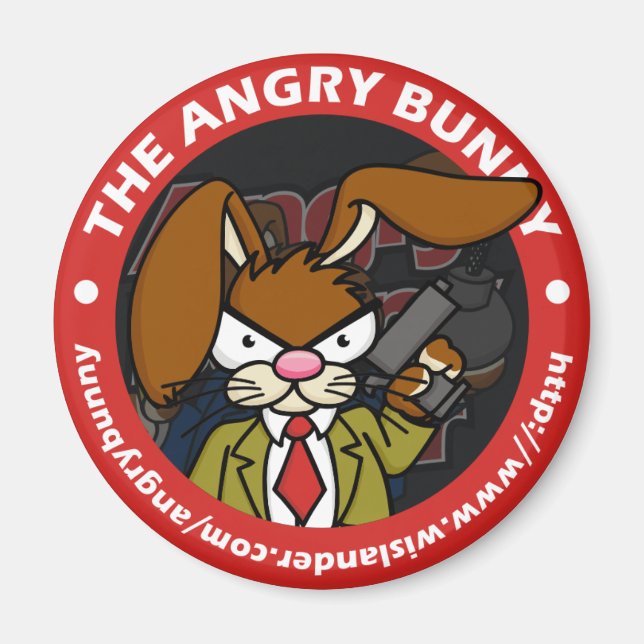 Imán Angry Bunny Magnet Ronda 1 (Frente)