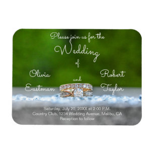 Imán Anillo de compromiso de diamantes personalizado