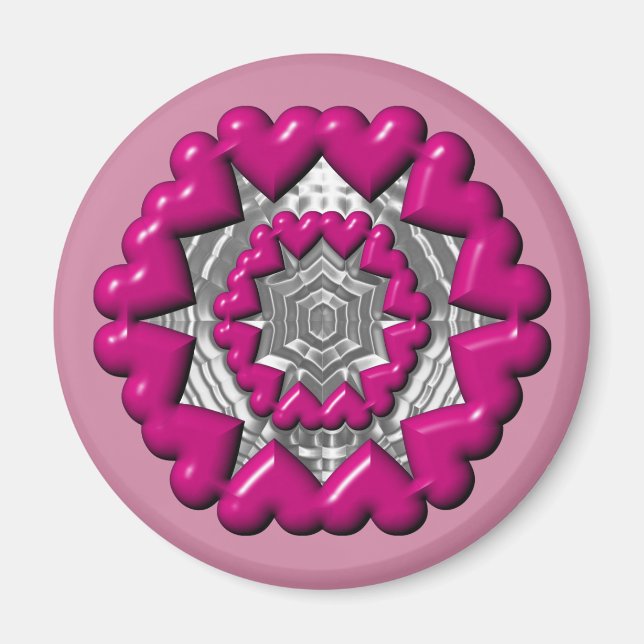 Imán Anillo de corazones Valentine (Frente)