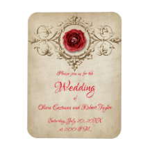 Anillo de diamantes personalizado y rosa rojo