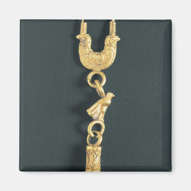 Imán Anillo de oro con pendiente en forma de gota (Frente)
