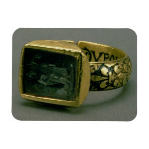 Imán Anillo de Signet de rey Louis IX de Francia (St.