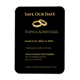 Imán Anillos negros y Bodas de oro-