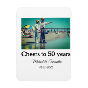 Imán animaciones a los 50 años añadir fecha de foto de