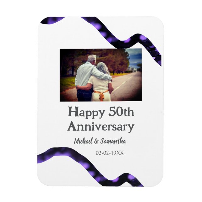 Imán animaciones a los 50 años añadir fecha de foto de  (Vertical)