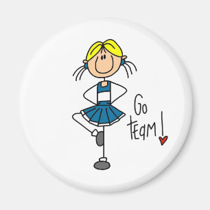 Imán Animadora azul