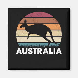 Imán Animal australiano retro saltando canguro