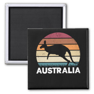 Imán Animal australiano retro saltando canguro