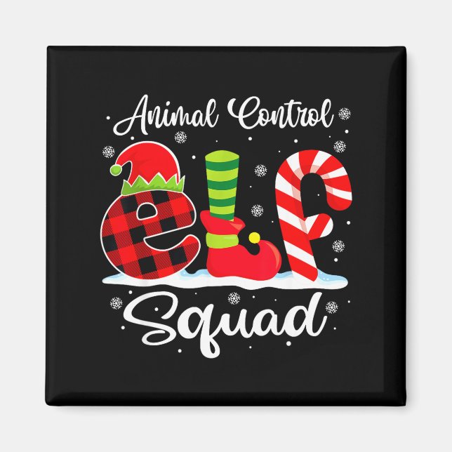 Imán Animal Control Elf Squad Christmas Officer Matchin (Frente)