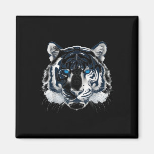 Imán Animal de gato salvaje _1 con ojos azules de tigre
