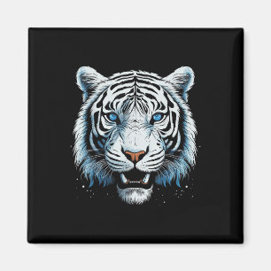 Imán Animal de gato salvaje de ojos azules de tigre bla