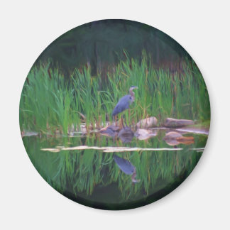 Imán animal de la pintura de las reflexiones azule