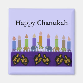 Imán Animal Dreidel Hannukah Menorah Magnet