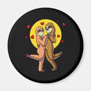 Imán Animal lindo del día de San Valentín de los pare