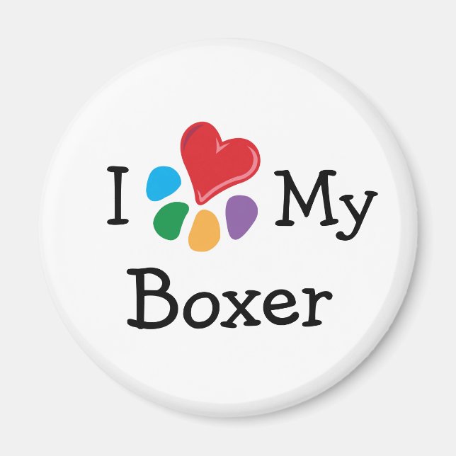 Imán Animal Lover_I Heart My Boxer (Frente)