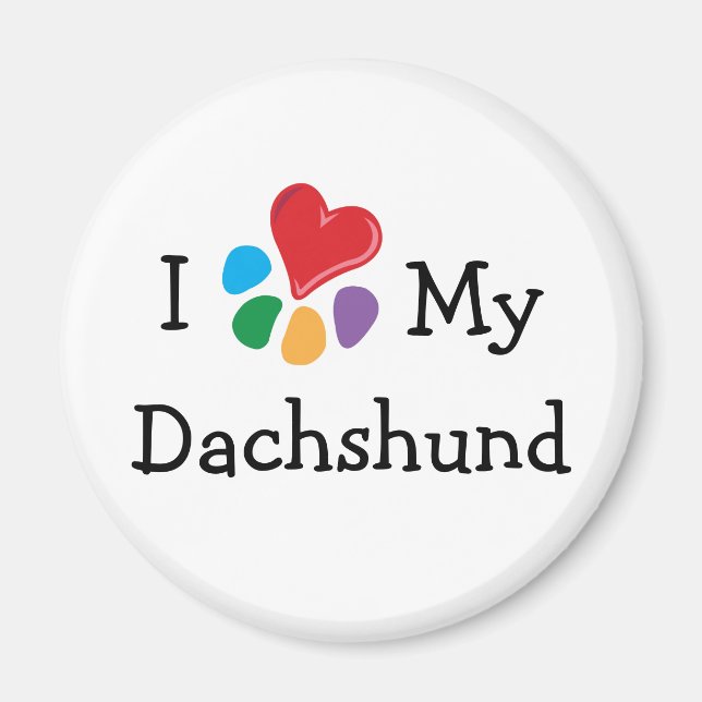 Imán Animal Lover_I Heart My Dachshund (Frente)