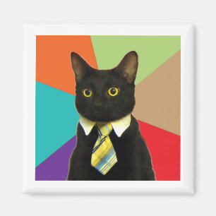 Imán Animal Meme del consejo del gato del negocio