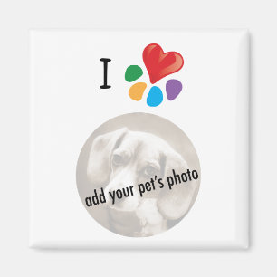 Imán Animal plantilla de la foto de su mascota de