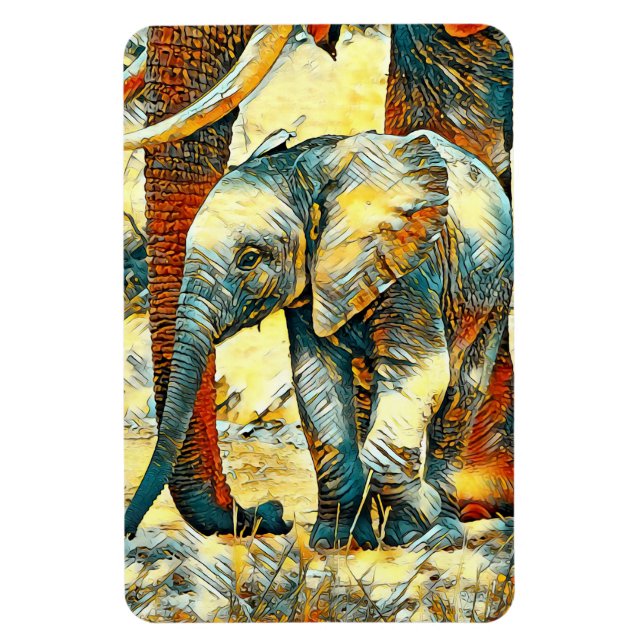 Imán AnimalArt_Elephant_010 (Vertical)