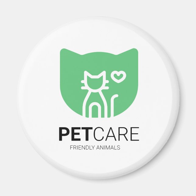 Imán Animales amigables para el cuidado de las mascotas (Frente)